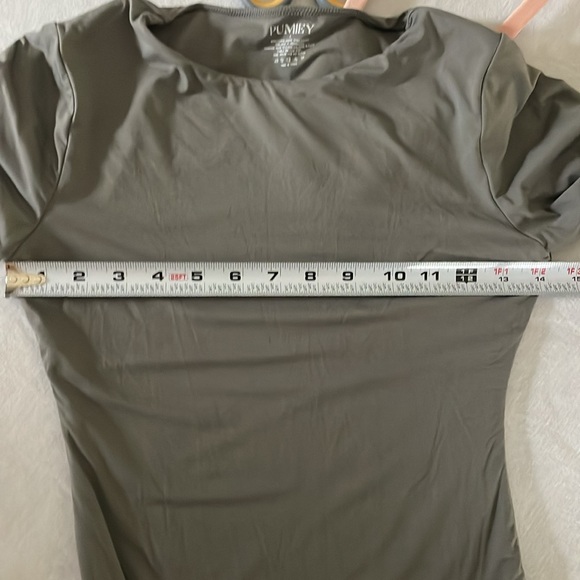 PUMIEY Scoop Neck Body Hugging Bodysuit Gray size Small - Picture 11 of 11